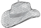 Disco Western Hat Shape